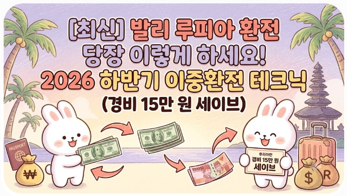 [최신] 발리 루피아 환전 당장 이렇게 하세요! 2026 하반기 이중환전 테크닉 (경비 15만 원 세이....