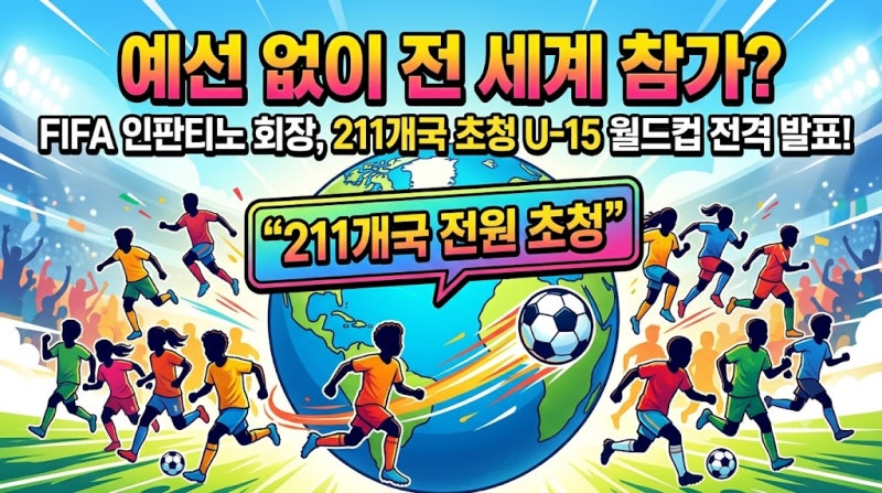 FIFA 전 세계 211개국 초청 U-15 월드컵 전격 발표, 성립 가능한 이유와 파장은?