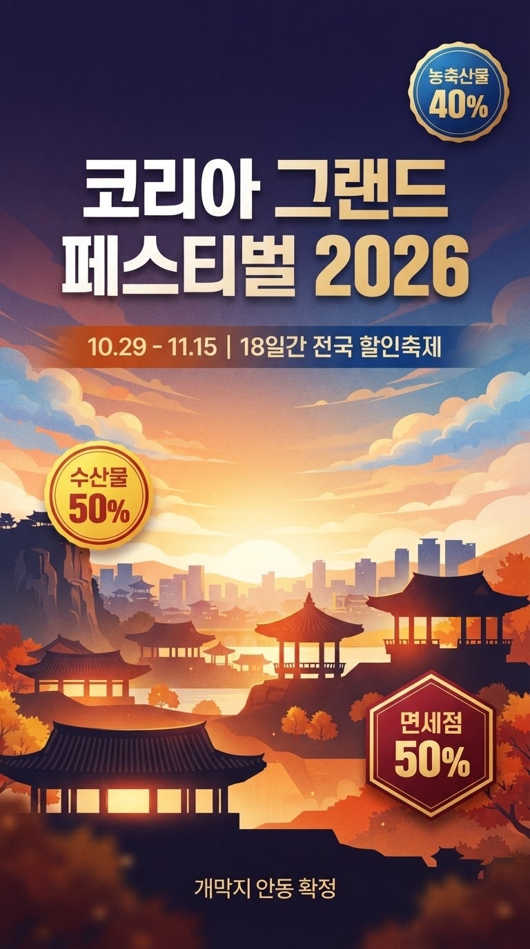 2026 코리아 그랜드 페스티벌 총정리｜기간·할인 품목·숙박쿠폰 7만 장까지 한눈에