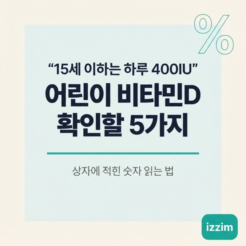 "15세 이하는 하루 400IU" 어린이 비타민D 권장량, 확인할 5가지