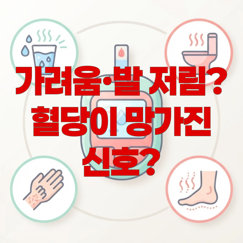 당뇨 초기증상 소변 색, 피부 가려움, 발 저림까지 총 정리