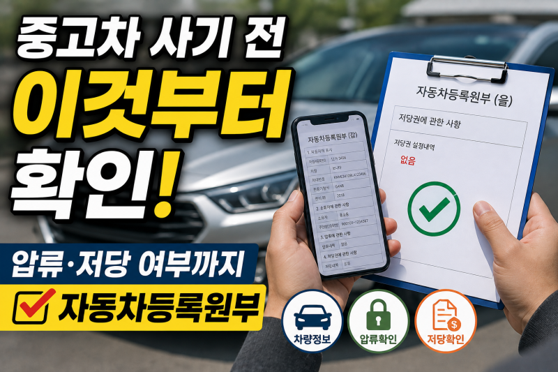 중고차 사기 전 이것부터 보세요｜자동차등록원부 조회·발급방법