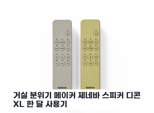 제네바 디콘 XL 설치하고 한 달 동안 매일 사용한 소감