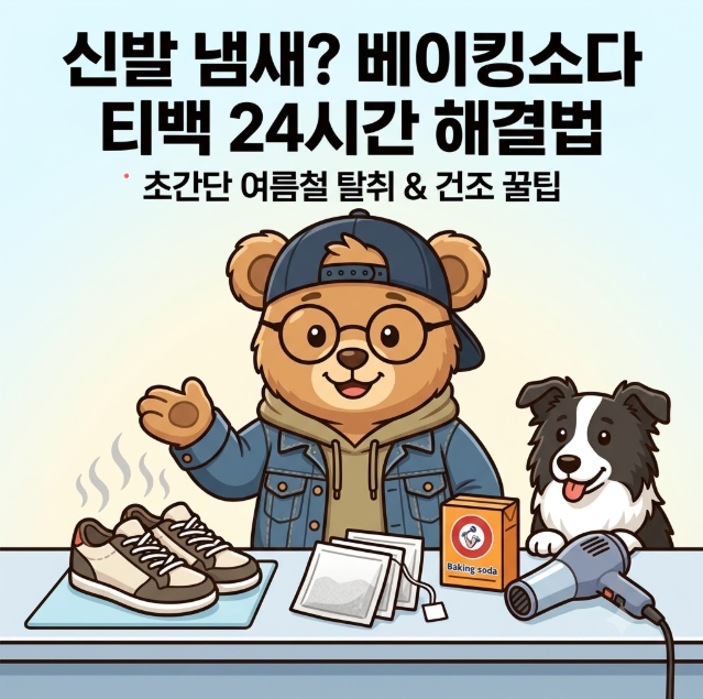 [여름철 신발 냄새 제거] 신발 벗기 무서울 때? 베이킹소다 티백 24시간 탈취법