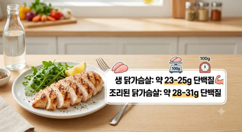 닭가슴살 100g 단백질 함량은? 의외로 단백질이 풍부한 음식 TOP 5