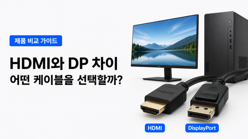 # HDMI와 DP 차이｜모니터 케이블은 무엇을 선택해야 할까?