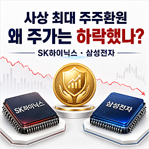 [국내증시] SK하이닉스·삼성전자의 사상 최대 주주환원 발표에도 실망 매물이 쏟아지며 주가....