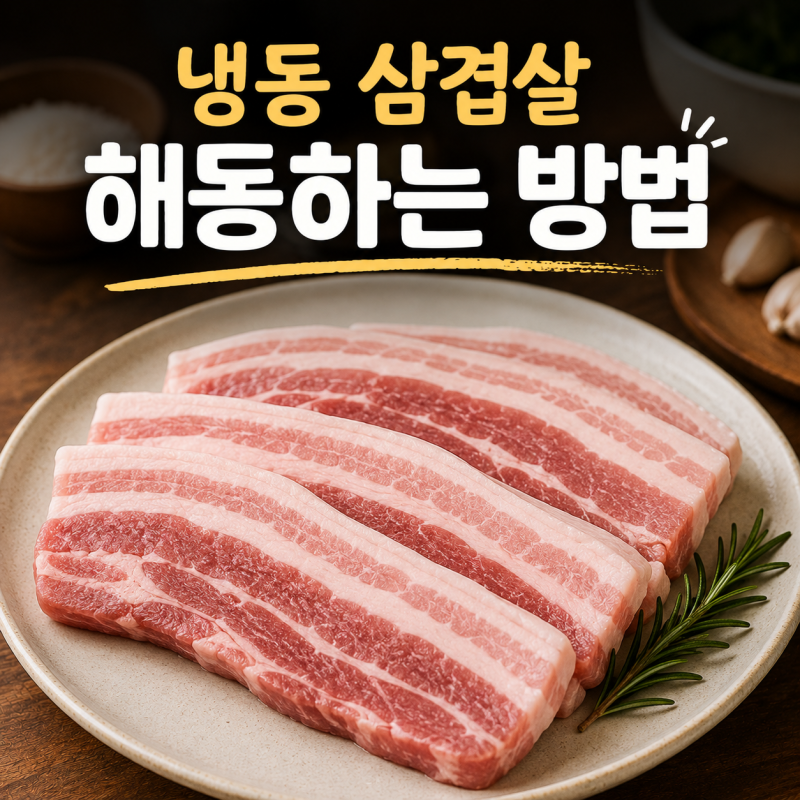 냉동 삼겹살 해동하는 방법, 맛있게 녹이는 꿀팁 총정리