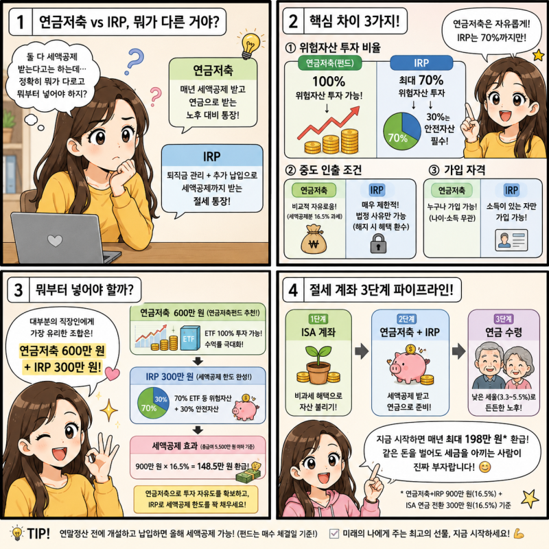 연금저축 vs IRP 차이 2026 완벽 비교