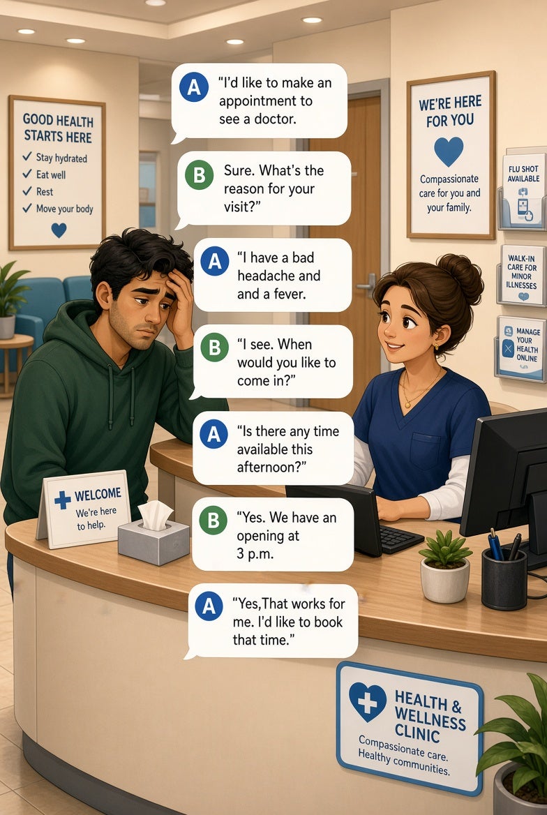 DAY 61-I'd like to make an appointment to see a doctor.