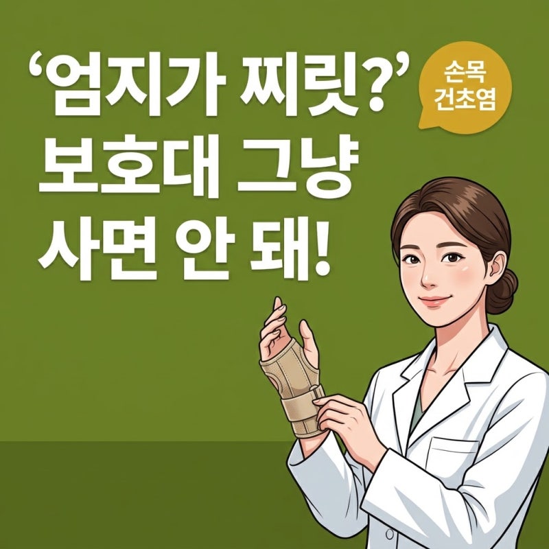 손목건초염, 엄지가 찌릿할 때 제품 고르기 전 확인할 기준