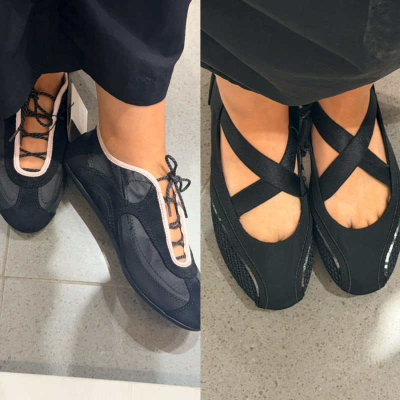 자라 스포티 발레리나플랫슈즈 자라신상 신어보기