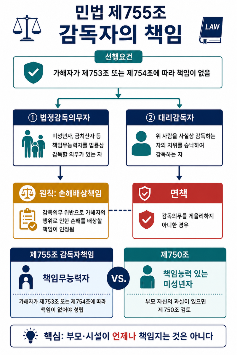 민법 제755조(감독자의 책임)
