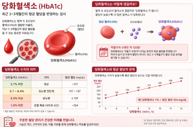 당화혈색소 정상수치, 5.7% 미만만 보면 놓치는 중요한 해석법
