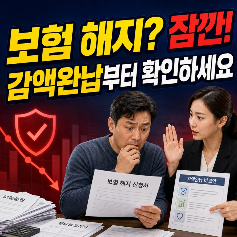 보험료 부담된다면 해지 전에 감액완납부터 확인하세요｜뜻·조건·장단점 총정리