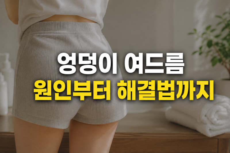 엉덩이 여드름 엉드름 원인 및 피부과 연고 치료 홈케어 관리법