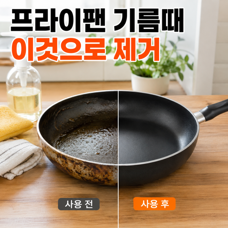 프라이팬 기름때 제거 이것! 하나면 찌든때까지 깔끔하게