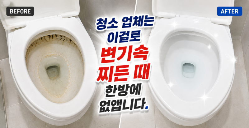 99%는 모르는 변기 속 곰팡이·요석·찌든때 초간단 청소 방법｜요석제거제 없이 구연산 활용....