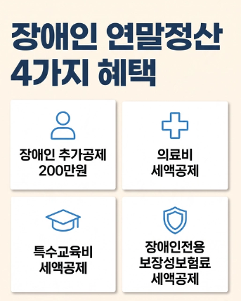 장애인 연말정산 공제; 장애인 소득공제와 의료비 공제·특수교육비 공제·보험료 공제/ 발....