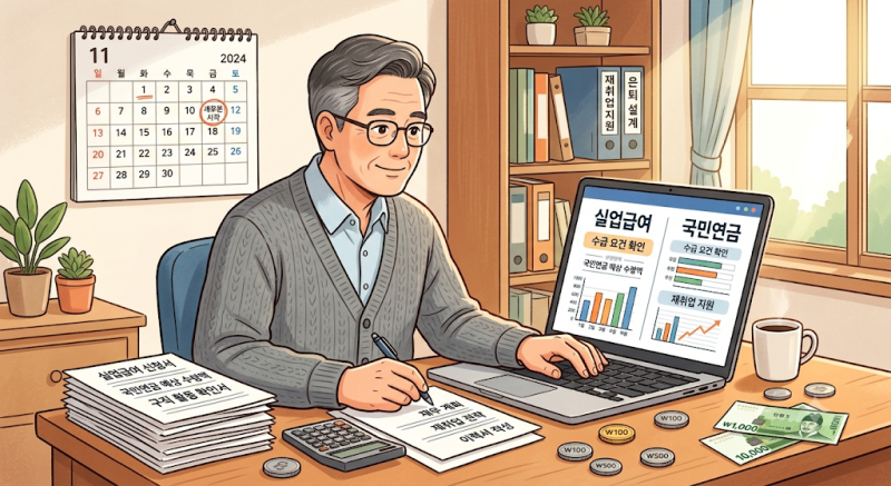 퇴직 후 실업급여 받으면 국민연금 깎일까? 조기재취업수당과 연금 감액 완벽 정리