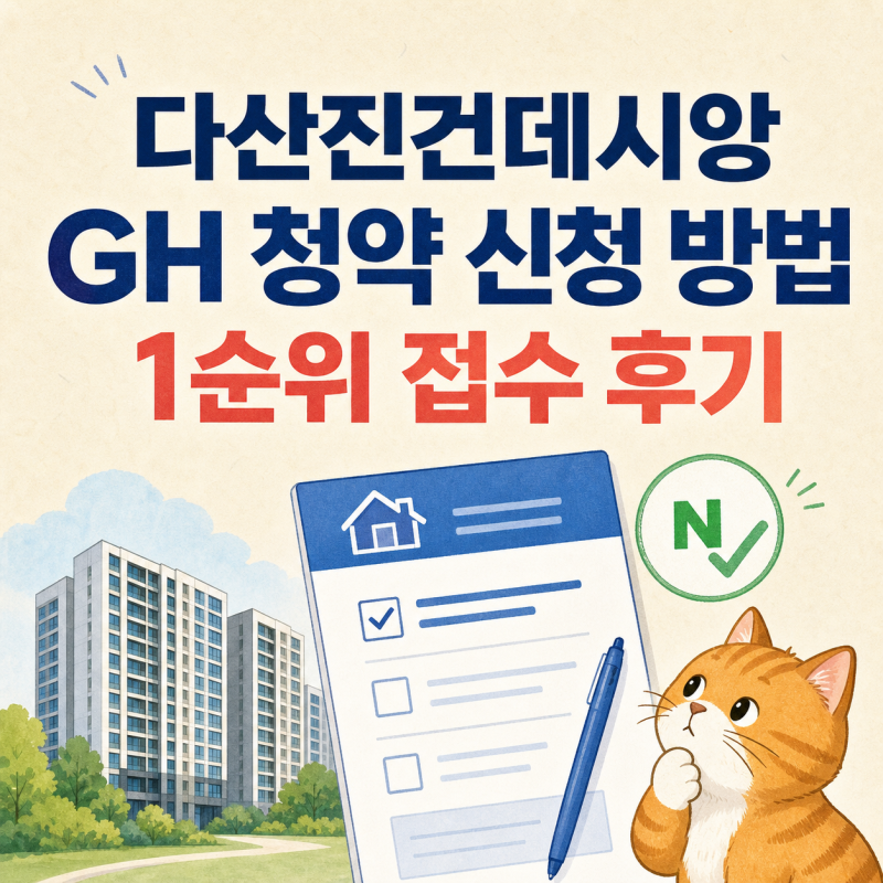 [GH 장기전세 신청] 다산진건데시앙 1순위 접수 방법·청약연습 후기