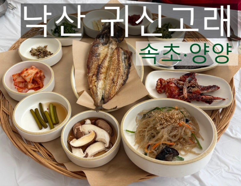 양양 낙산해수욕장 맛집! 아이와 아침식사 낙산 귀신고래 12첩 한상