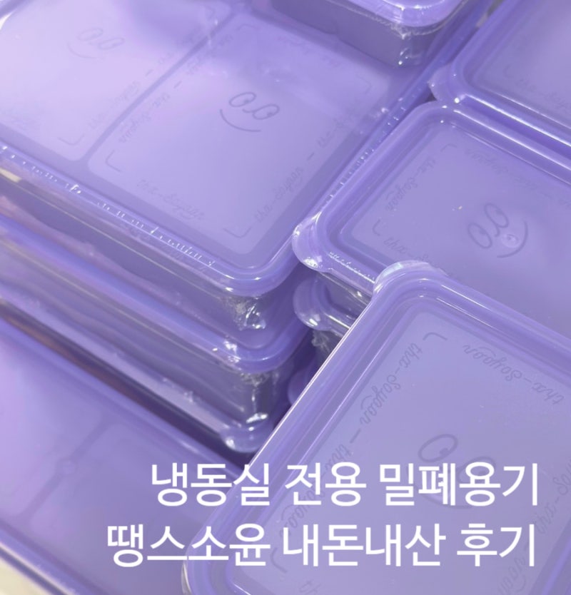 냉동실 용기 땡스소윤 세트 내돈내산 후기 | 소분용기 반찬통 땡스소윤 사이즈 냉동실 전용 ....