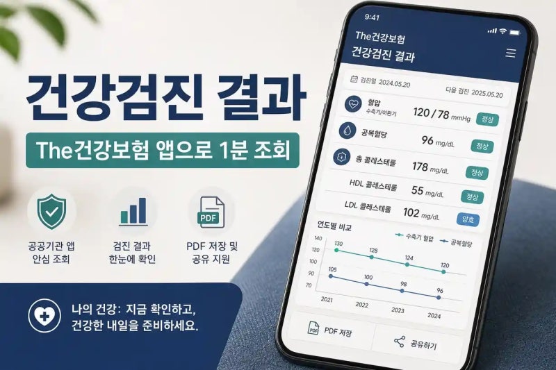 국민건강보험 "The건강보험 앱" 검진 결과 조회, 아직도 종이로 확인?