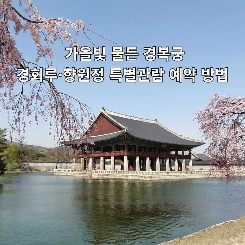 가을빛 물든 경복궁, 경회루·향원정 특별관람 예약 방법