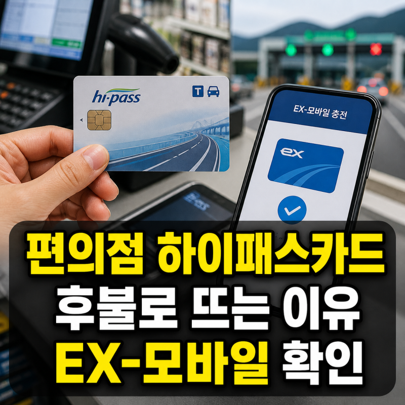 편의점 하이패스카드 정체는 EX-모바일 충전카드, 왜 후불로 뜰까?