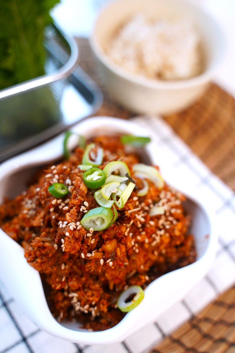 참치쌈장 만들기, 견과류 다이어트 쌈장인데 밥이 술술~