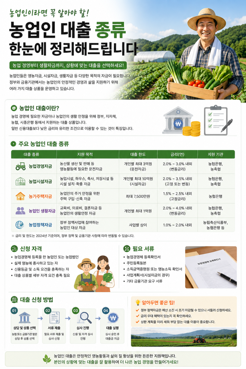 농업인 대출 최대 5억원? 누구나 받을 수 있는 건 아니었습니다