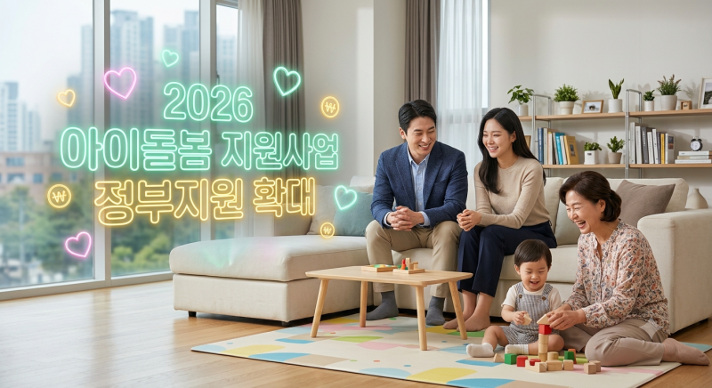 지원금 대폭 확대! 2026년 아이돌봄 지원사업 자격 요건 및 모바일 간편 신청법