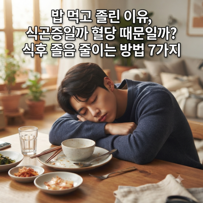 밥 먹고 졸린 이유, 식곤증일까 혈당 때문일까? 식후 졸음 줄이는 방법 7가지