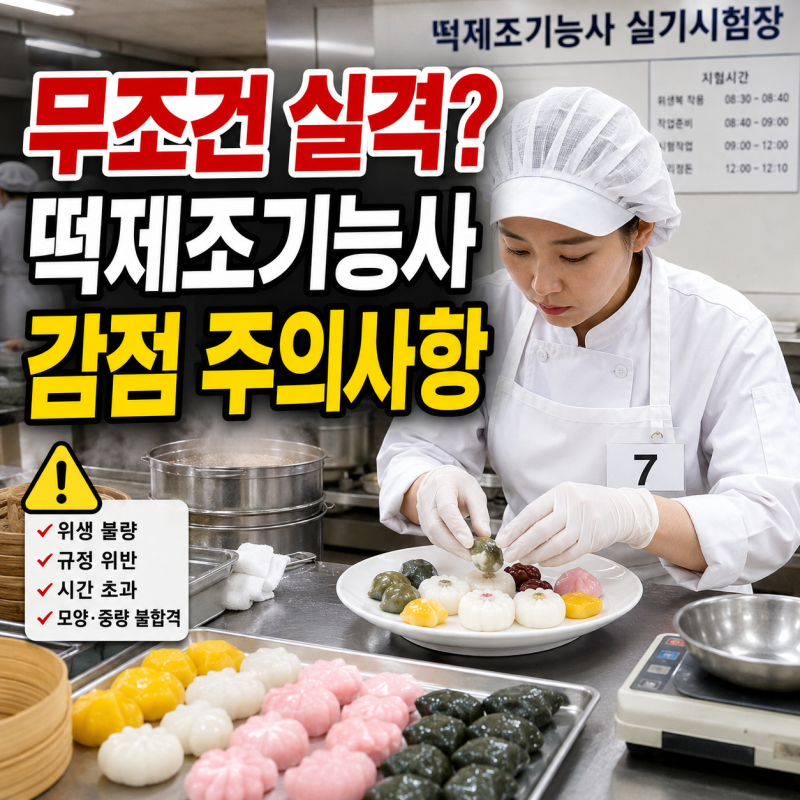 무조건 실격? 떡제조기능사 감점 주의 사항