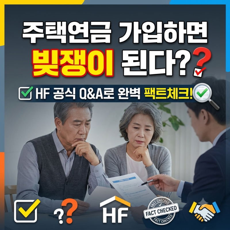 "나중에 자녀가 빚 갚아야 할까?" 주택연금 기초 가이드 및 치명적 단점 (HF 공식 Q&A)
