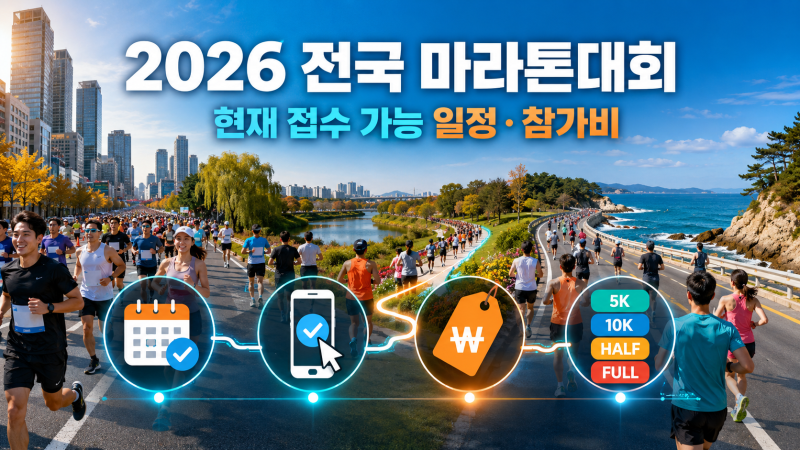 2026년 전국 마라톤대회 일정｜현재 접수 가능한 대회와 참가비
