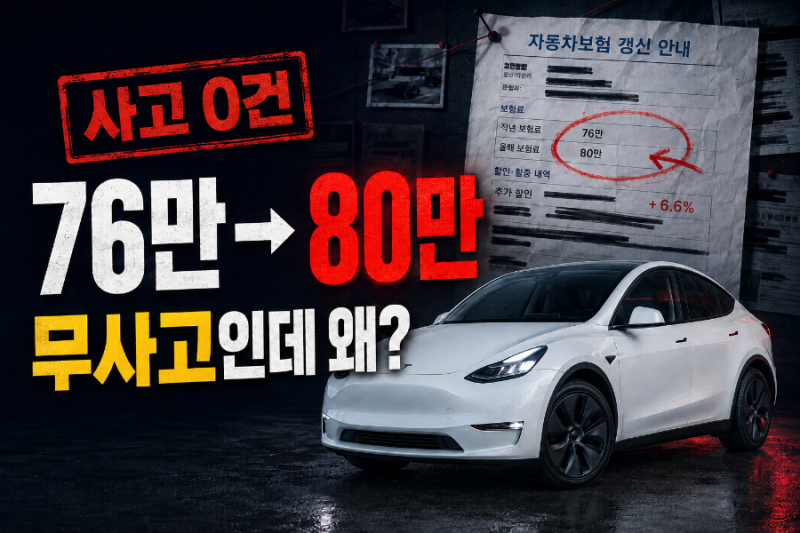 삼성화재 테슬라 모델Y 보험료 76만원→80만원, 무사고인데 5.26% 오른 이유