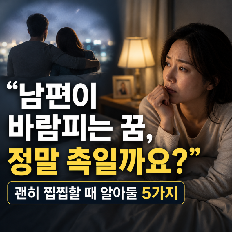 "남편이 바람피는 꿈, 정말 촉일까요?" 괜히 찝찝할 때 알아둘 5가지