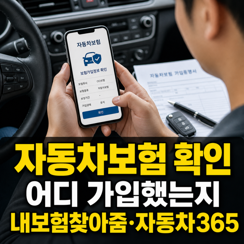 내 자동차보험 어디에 가입했는지 확인하는 법, 내보험찾아줌·자동차365