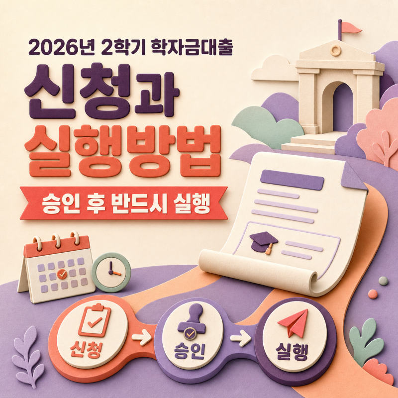 2026년 2학기 학자금대출 신청과 실행, 등록금 납부 전 확인할 점