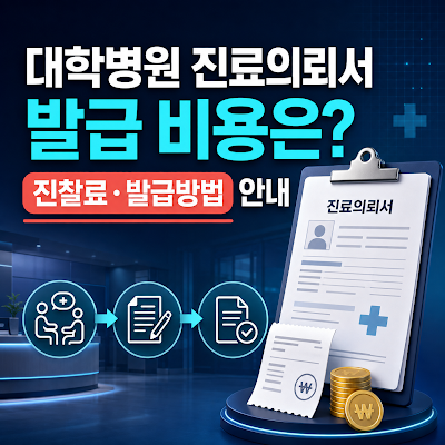 대학병원 진료의뢰서 발급 비용은?｜진찰료·발급방법 안내