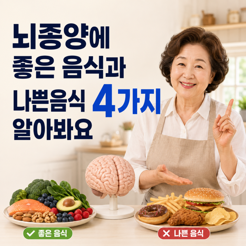 뇌종양에 좋은 음식과 나쁜음식 4가지 알아봐요