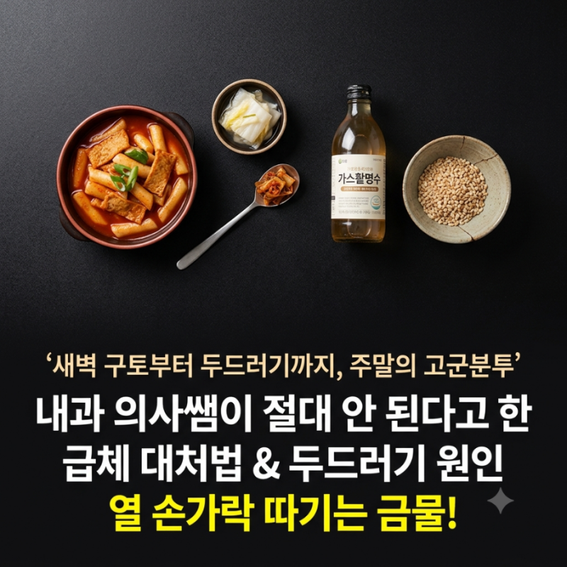 급체 증상으로 새벽 구토와 식은땀(+음식 두드러기 원인, 손따기 위험성 내과 후기)