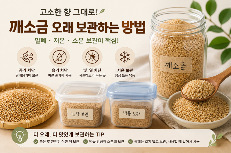 깨소금 오래 보관하는 방법