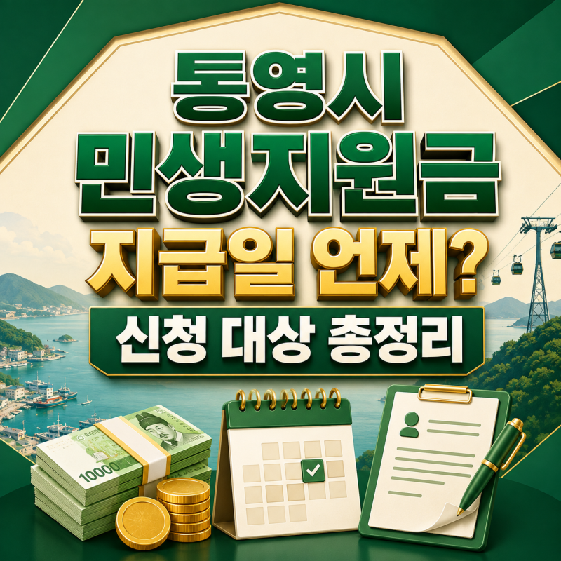통영시 민생지원금 4차 신청 방법·지급일 정리