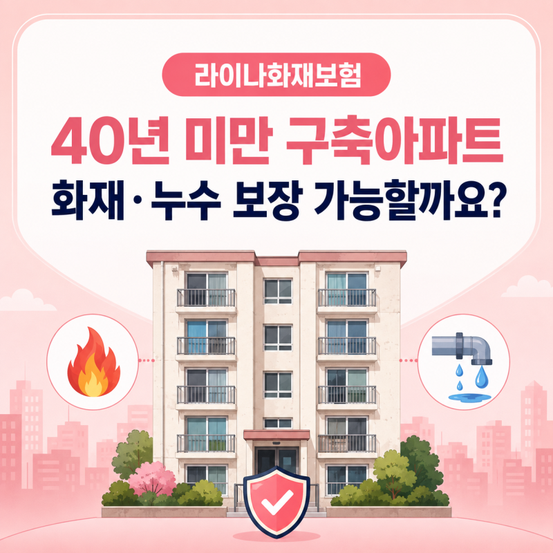 라이나화재보험 아파트 건축년도 40년미만 구축도 가능
