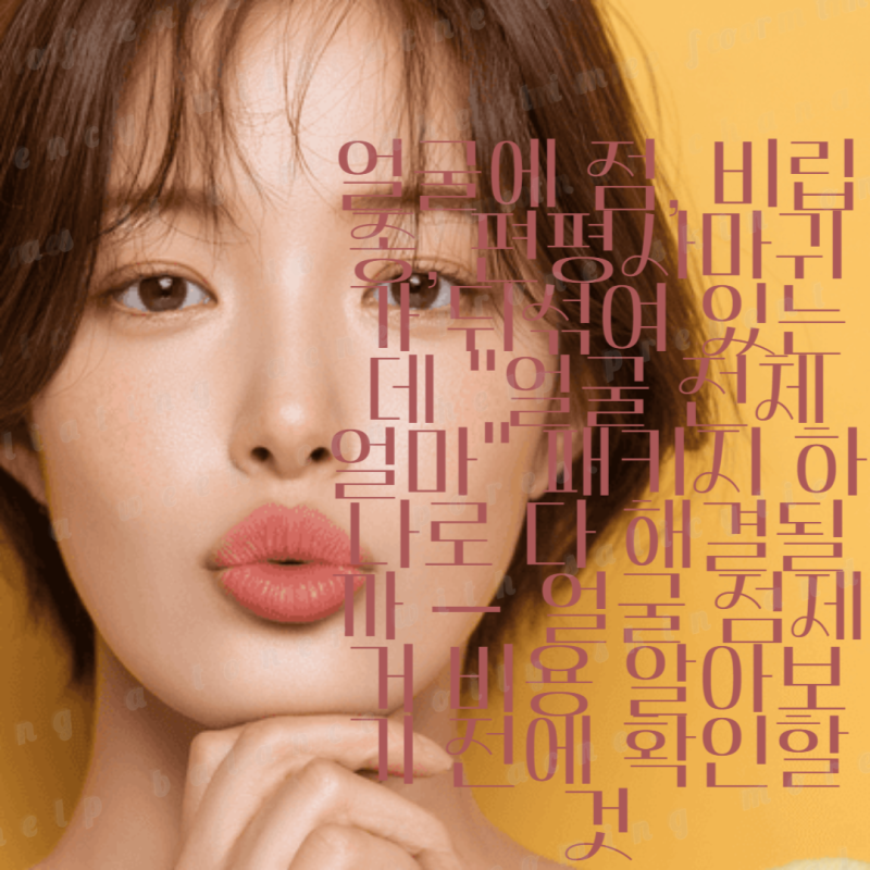 얼굴에 점, 비립종, 편평사마귀가 뒤섞여 있는데 "얼굴 전체 얼마" 패키지 하나로 다 해결될....