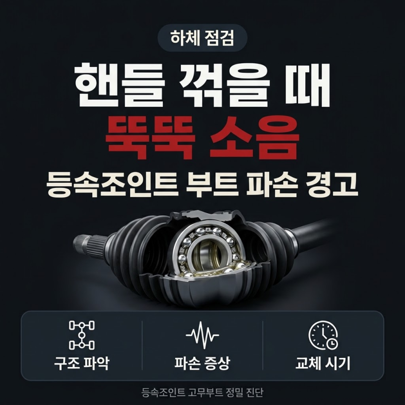 자동차등속조인트 고무부트파손 원인과 점검 주기