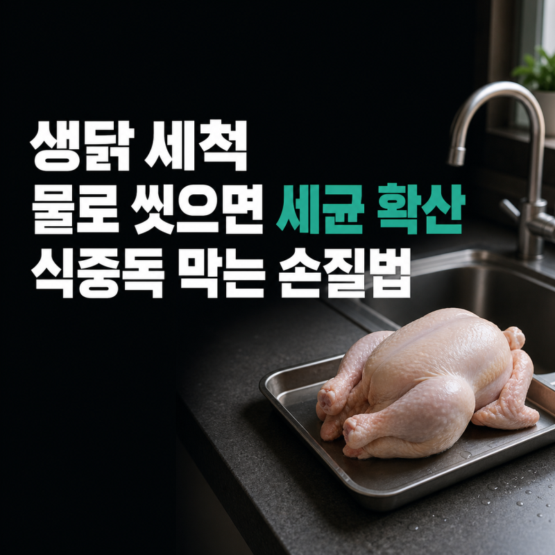 생닭을 씻지 말라는 이유, 식중독 막는 손질 순서